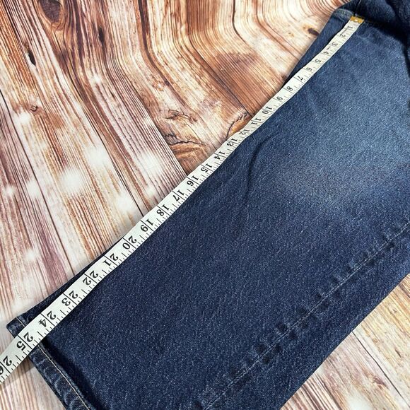 American Eagle SUPER HIGH RISE ANKLE STRAIGHT Sz 12 Short Jeans Denim Pant 33x25 - Picture 8 of 12